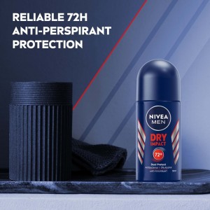 رول ضد تعریق مردانه 72 ساعته Dry Impact نیوا حجم 50 میلی لیتر