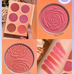 پالت رژگونه 6 رنگ Multicolor شیگلم Floral Flush