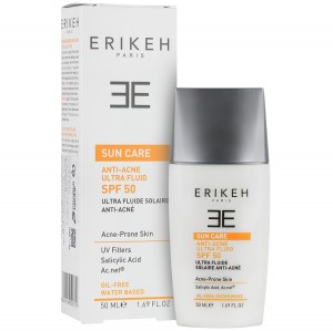 فلویید ضد آفتاب بژطبیعی آنتی آکنه اریکه SPF50 مدل مناسب پوست های آکنهای حجم 50 میلی لیتر