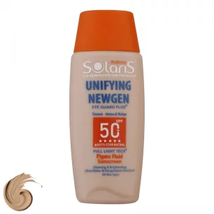 فلوئید ضد آفتاب رنگی آردن سولاریس +SPF50 مدل Unifying Newgen محافظ UVB، ضد پیری، مرطوبکننده، مناسب انواع پوست حجم 75 میلیلیتر
