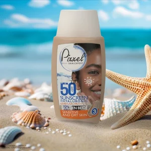 کرم ضد آفتاب رنگی پیکسل، 50 SPF، مدل GOLDEN BEIGE، مناسب پوست نرمال