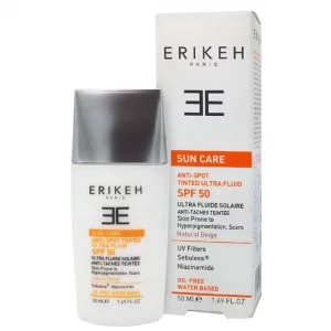 فلویید ضد آفتاب بژظبیعی اریکه SPF50 مدل Anti-Spot مناسب انواع پوست حجم 50 میلیلیتر