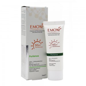 کرم ضد آفتاب فلوئید پیورینس SPF50 امونی مناسب پوست چرب و مستعد آکنه 50 میلی لیتر