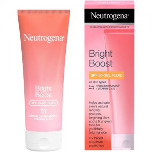 فلوئید ضد آفتاب نوتروژینا Bright Boost با SPF30 آبرسان مناسب انواع پوست حجم 50 میلی لیتر