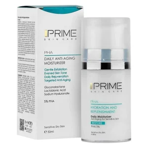 کرم بازسازی کننده و آبرسان صورت پرایم دارای PHA 5% حجم 50 میلی لیتر