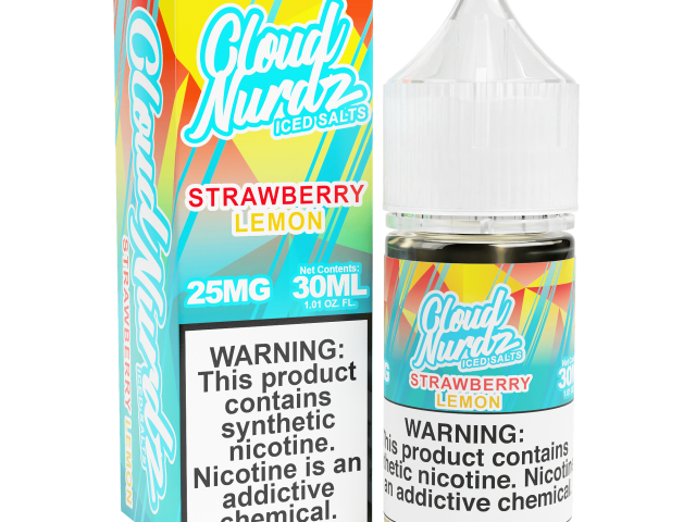 سالت توت فرنگی لیمو یخ کلود نوردز | Cloud Nurdz Iced Strawberry Lemon