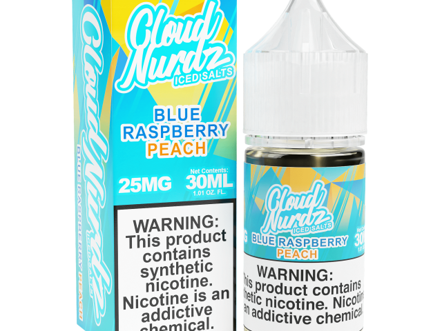 سالت هلو تمشک آبی یخ کلود نوردز | Cloud Nurdz Iced Peach Blue Raspberry