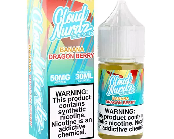سالت موز دراگون بری یخ کلود نوردز | Cloud Nurdz Iced Banana Dragon Berry