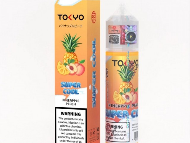 جویس آناناس هلو یخ سوپرکول توکیو 60 میلی گرم | TOKYO SUPERCOOL ICED PINEAPPLE PEACH E-JUICE 60ml