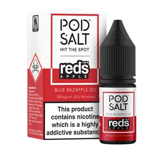 پاد سالت تمشک آبی و سیب و یخ Pod Salt Blue RazApple ICE