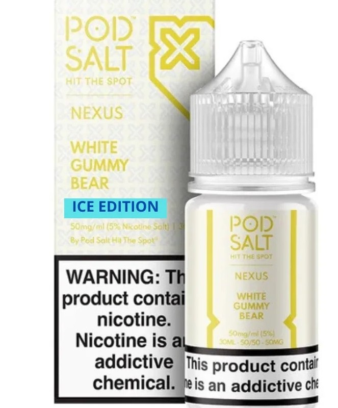 پاد سالت پاستیل خرسی نسخه یخی Pod Salt White Gummy Bear ice edition