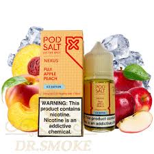 پاد سالت نکسوس سیب هلو نسخه یخی Pod Salt Nexus Fuji Apple Peach ice edition