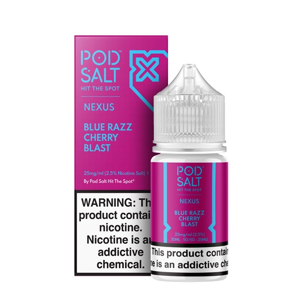 پاد سالت بلو رزبری و گیلاس Pod Salt Blue Razz Cherry Blast