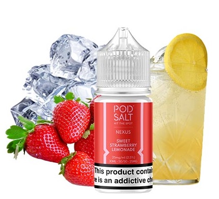 پاد سالت لیموناد توت فرنگی نسخه یخی Pod Salt Sweet Strawberry Lemonade ice edition