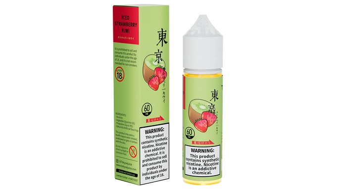 جویس توت فرنگی کیوی یخ توکیو 60 میلی گرم | TOKYO ICED STRAWBERRY KIWI E-JUICE 60ml