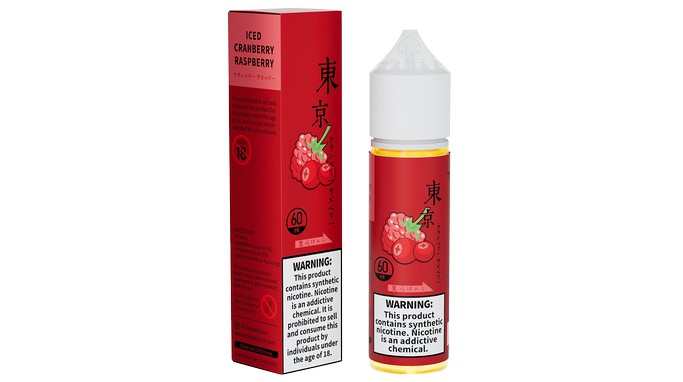 جویس رزبری زغال اخته یخ توکیو 60 میلی گرم | TOKYO ICED CRANBERRY RASPBERRY E-JUICE 60ml