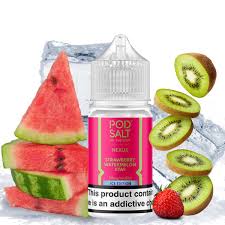 پاد سالت توت فرنگی هندوانه کیوی نسخه یخی Pod Salt strawberry watermelon kiwi ice edition