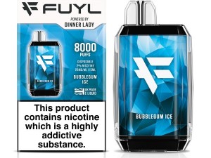 پاد 8000پاف آدامس بادکنکی یخ فیول دینرلیدی | DINNER LADY FUYL  Ice bubblegum 8000 DISPOSABLE POD