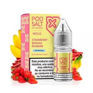 پاد سالت ریواس موز توت فرنگی نسخه یخی Pod Salt Strawberry Banana Rhubarb ice edition