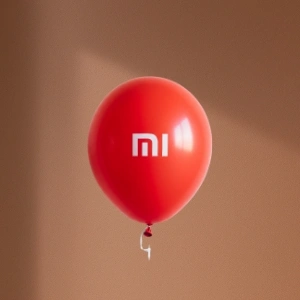 بادکنک تبلیغاتی با چاپ لوگوی Xiaomi مخصوص نمایشگاه‌های تکنولوژی و تبلیغات برند