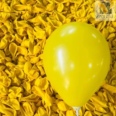 خرید بادکنک زرد تبلیغاتی در رنگ اصلی برای بادکنک‌آرایی حرفه‌ای