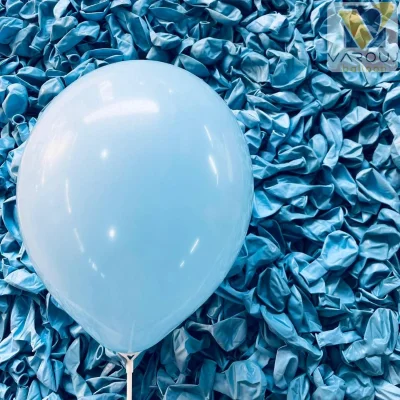 بادکنک تبلیغاتی لاتکس ۱۲ اینچ آبی روشن مناسب دکور جشن و ایونت‌های برند