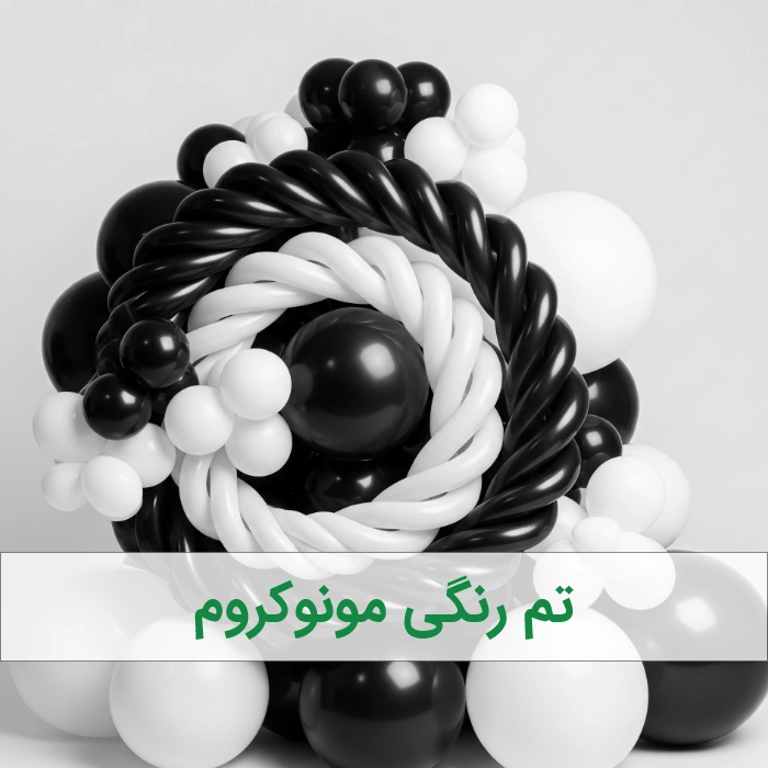 تم رنگی مونوکروم - بادکنک ارایی بزرگسال 