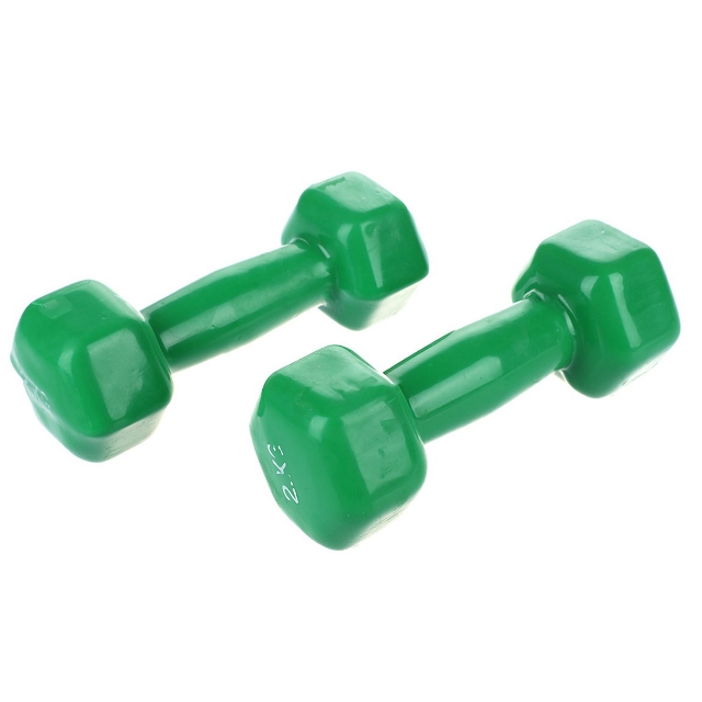 دمبل ایروبیک بانوان روکش‌ دار 2 کیلوگرمی - دو عددی