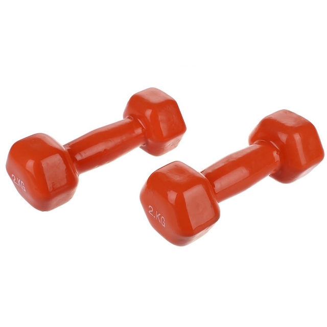 دمبل ایروبیک بانوان روکش‌ دار 2 کیلوگرمی - دو عددی