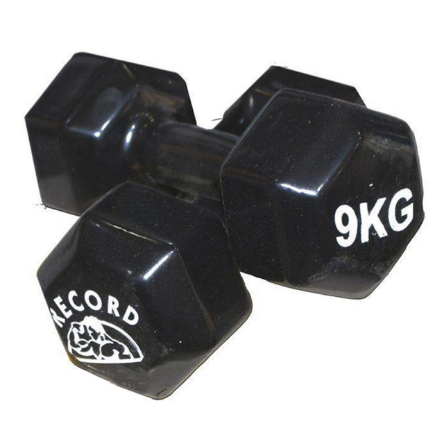 دمبل ایروبیک بانوان روکش‌ دار 9 کیلوگرمی - دو عددی