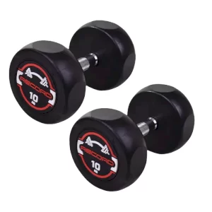 دمبل گرد 10 کیلویی استپ دار Record بسته 2 عددی
