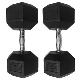 دمبل شش ضلعی 27.5 کیلوگرمی بسته 2 عددی