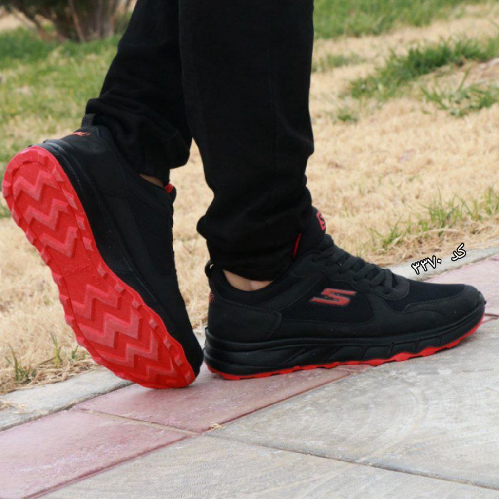 آف ویژه کفش اسپرت مردانه اسکیچرز رنگ مشکی قرمز  با ارسال رایگان کد3370