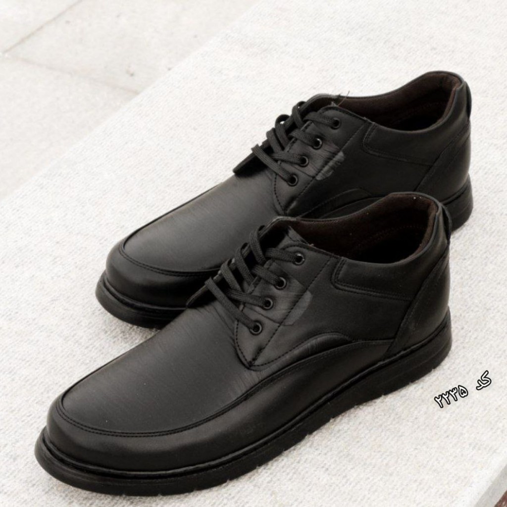 حراج ویژه کفش طبی مدل  اداری مجلسی مردانه با ارسال رایگان،مشکی رنگ و بندی  کد۲۲۳۵