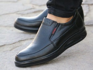 حراج کفش طبی مردانه مدل چرم طبیعی گاوی اصل تبریز  کد 254 با ارسال رایگان
