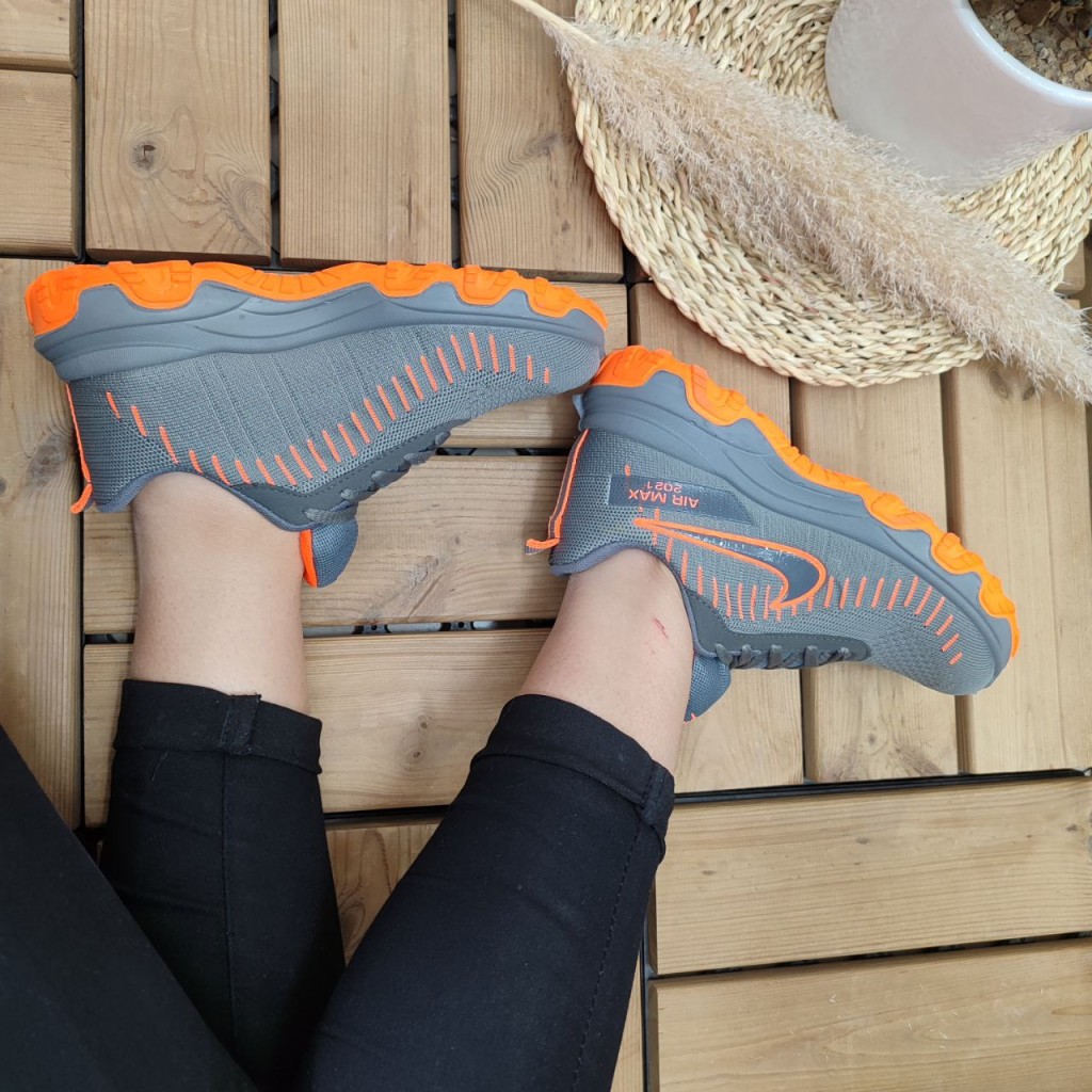 حررررراج ویژه کفش اسپرت دخترانه  مدل نایک با طراحی شیک طوسی گلبهی با ارسال رایگان 4294
