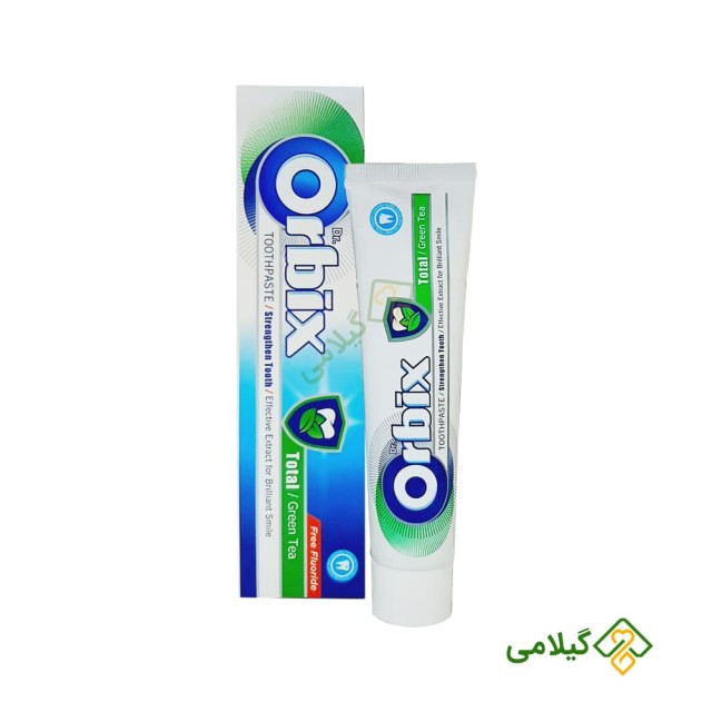 خمیر دندان گیاهی کامل چای سبز فاقد فلوراید دکتر اربیکس ( Orbix Toothpaste )