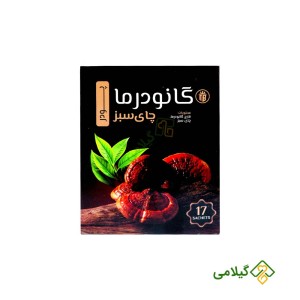 پودر قارچ گانودرما و چای سبز
