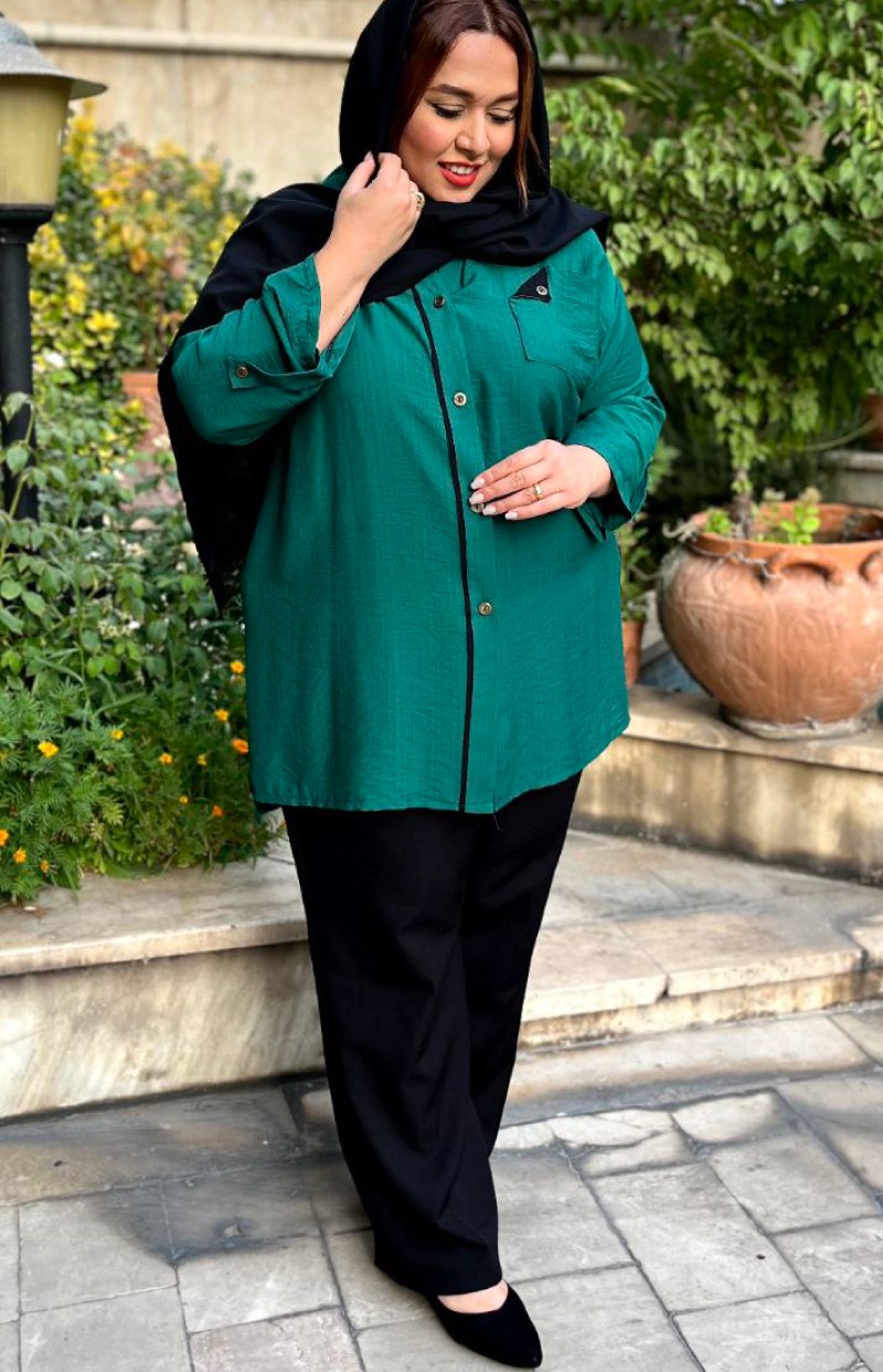 شومیز جیب برگردان زنانه کد 007