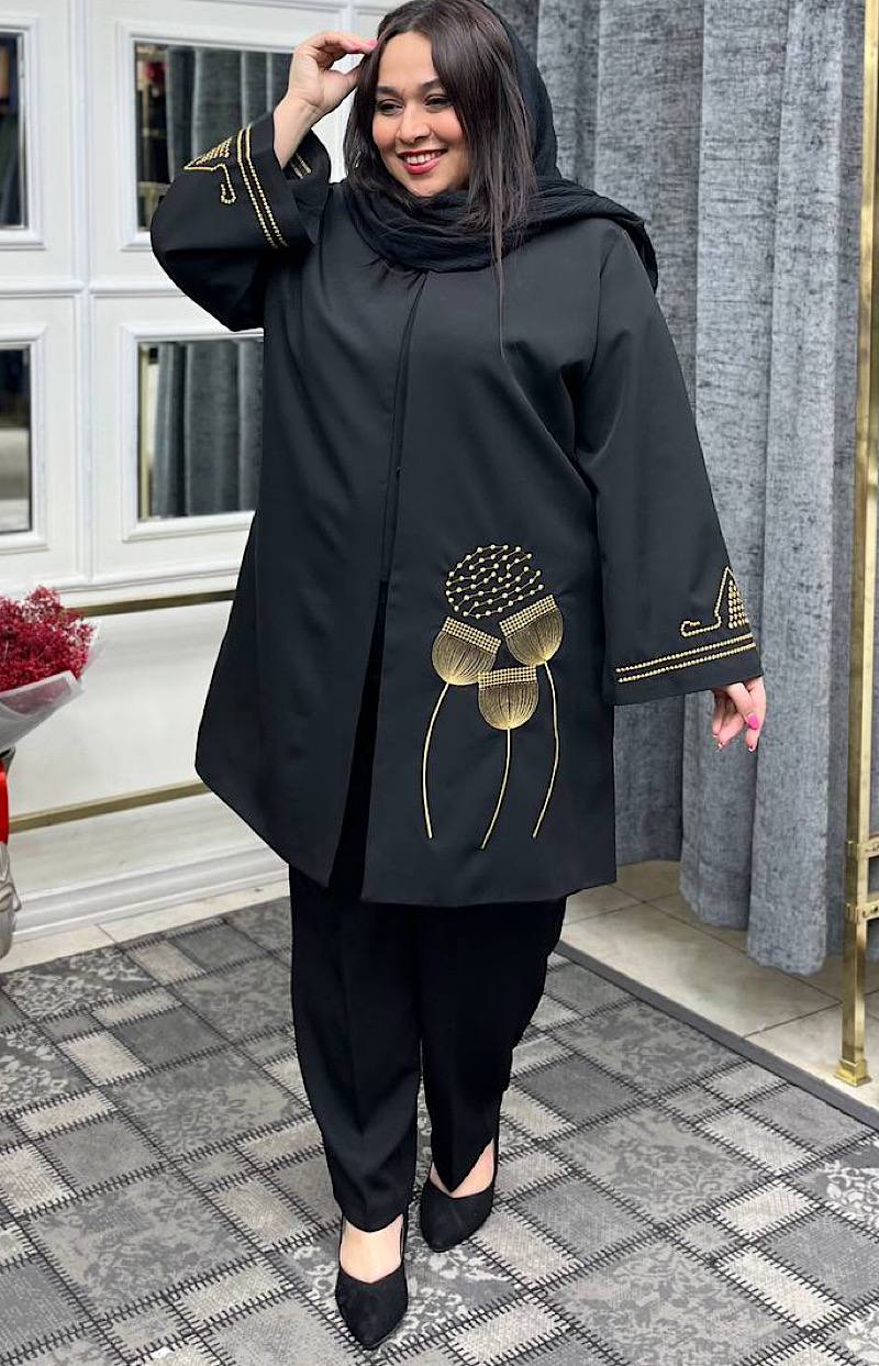 کت گلدوزی زنانه مدل زنبق کد 062