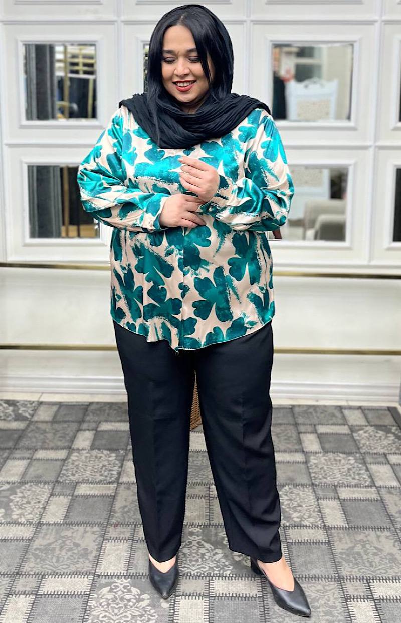 شومیز ساتن ابریشم زنانه کد 072