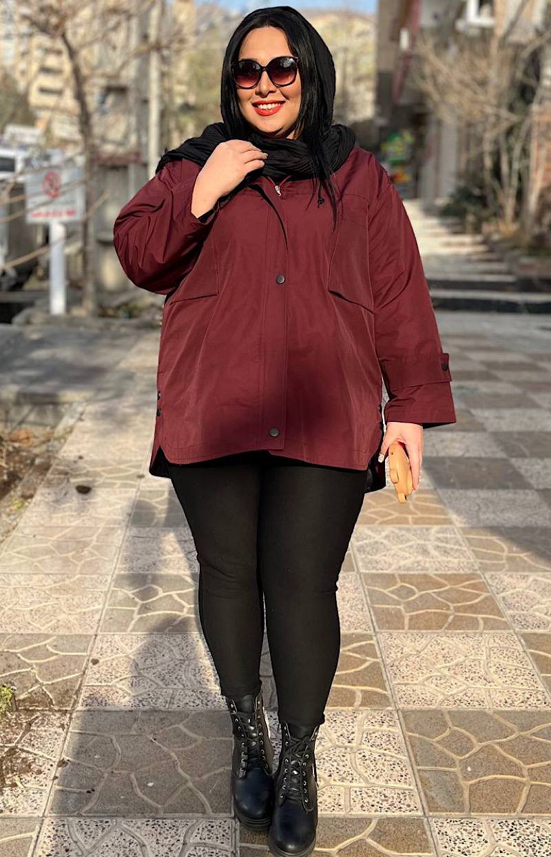 بارانی آستین پاگن دار زنانه کد 077