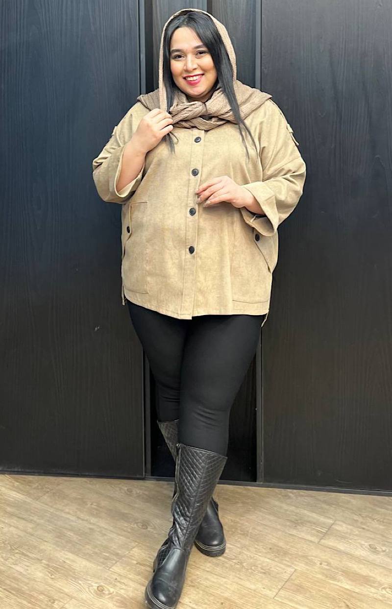 شومیز مانتویی مخمل کبریتی زنانه کد 079