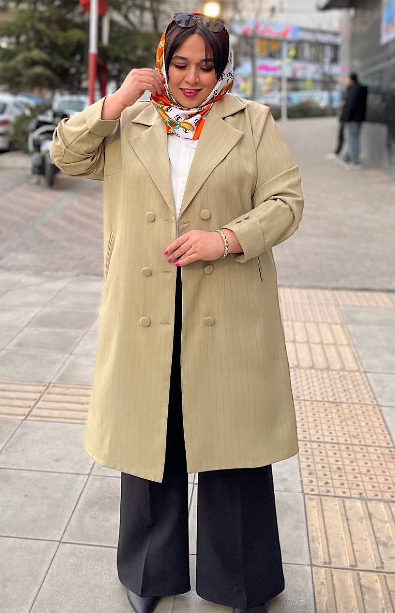 مانتو کتی بلند سایزبزرگ دیپلمات کد 114