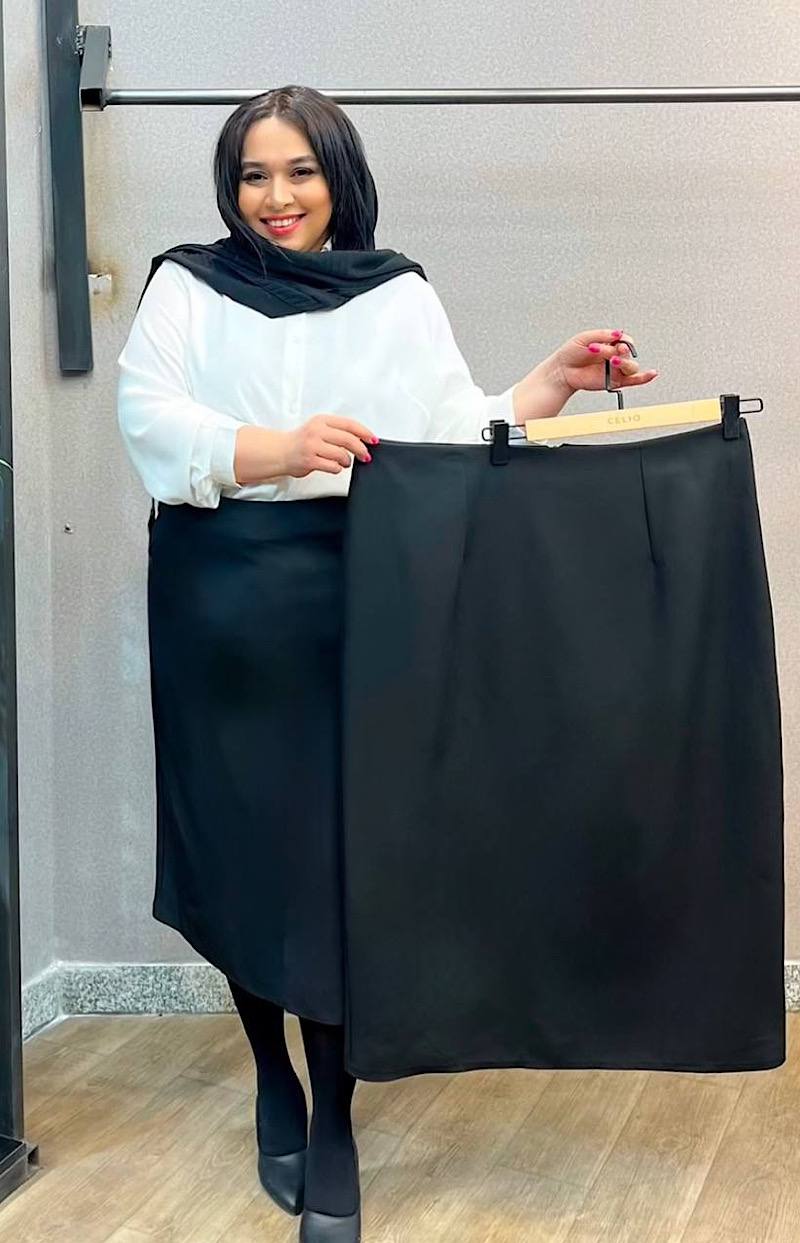 دامن سایزبزرگ کوتاه کد 120