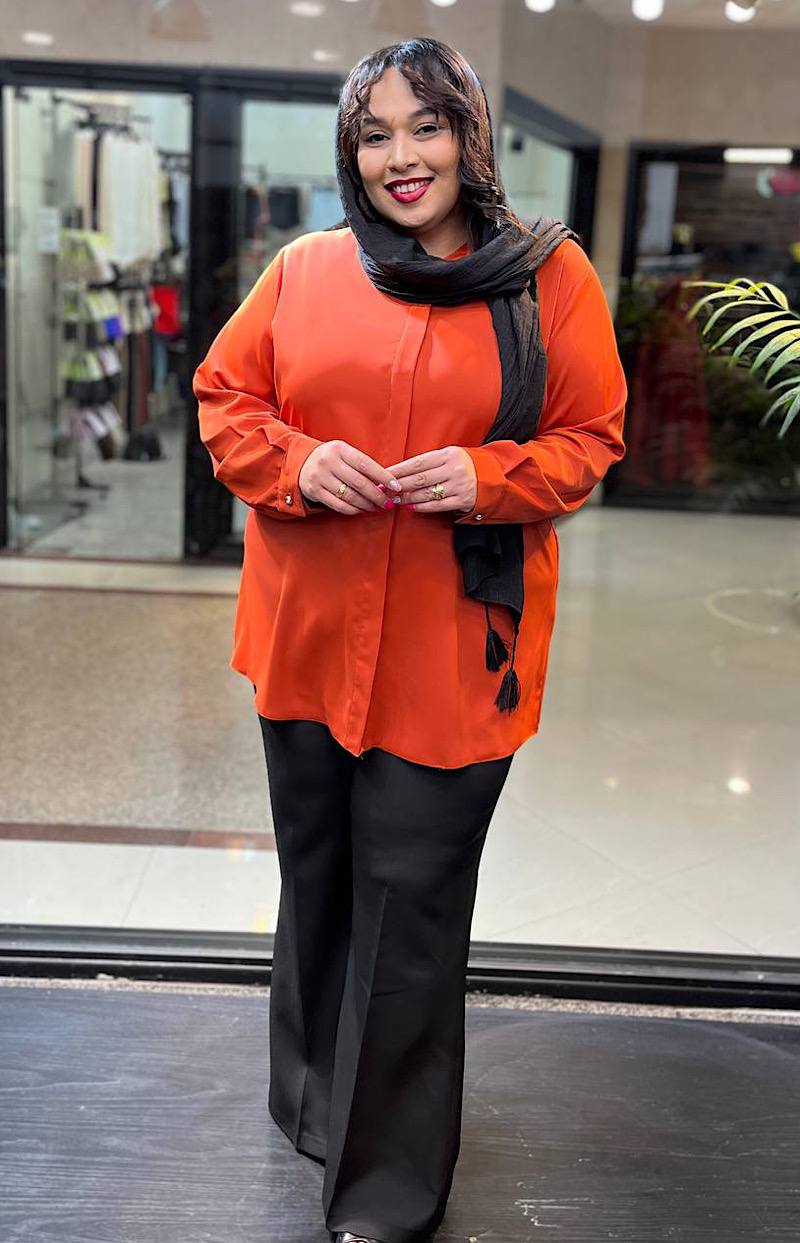 شومیز سایزبزرگ زیتون کد 151