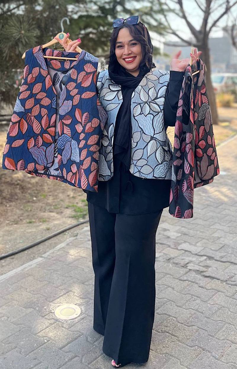 جلیقه سایزبزرگ ژاکارد طرحدار کد 152