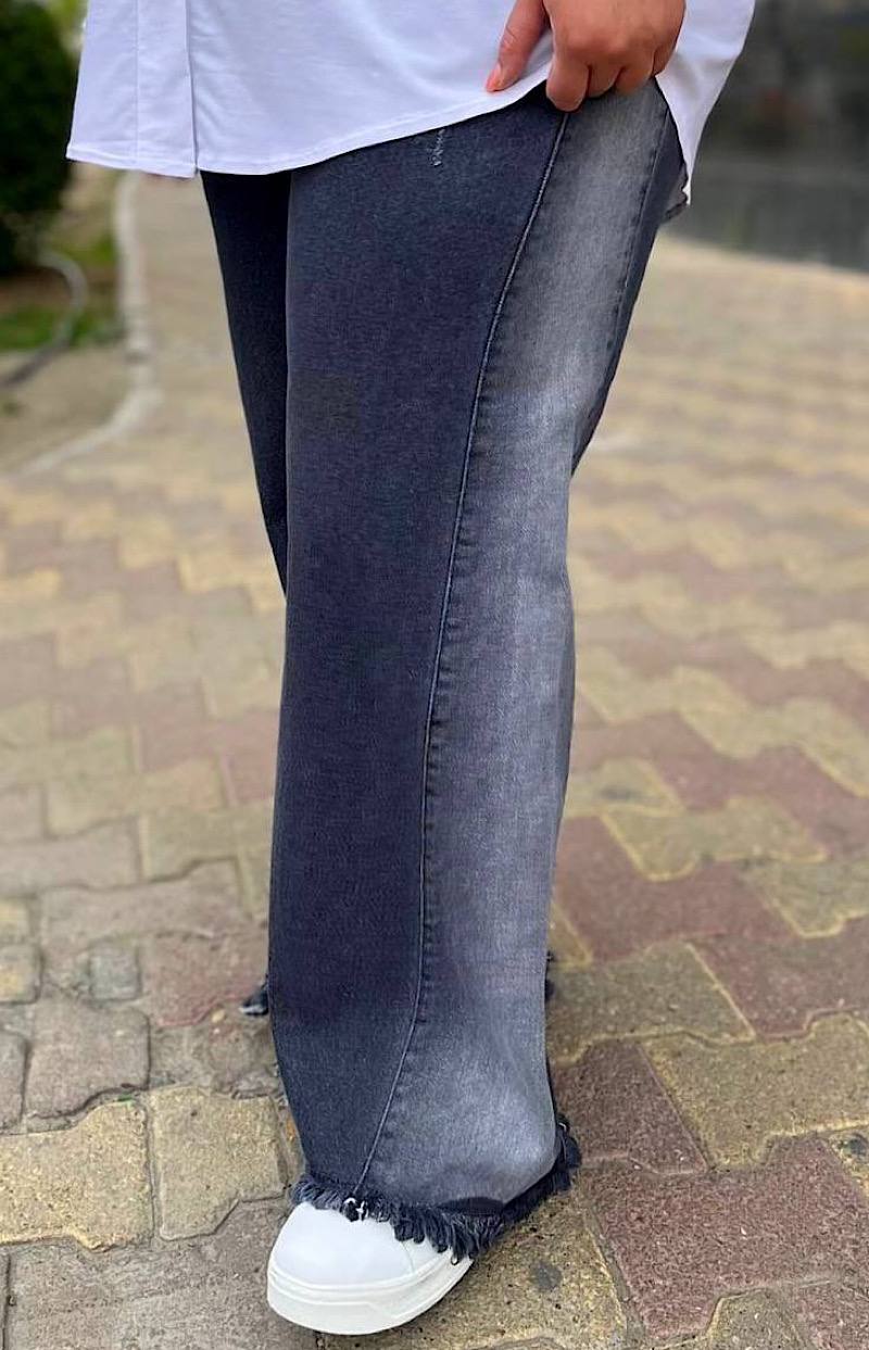 شلوار سایزبزرگ جین شافل کد 164