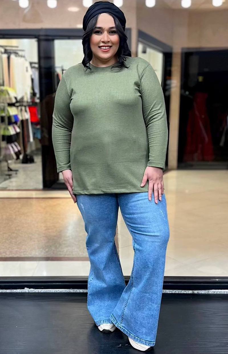 بلوز یقه سجاف سایزبزرگ کد 133