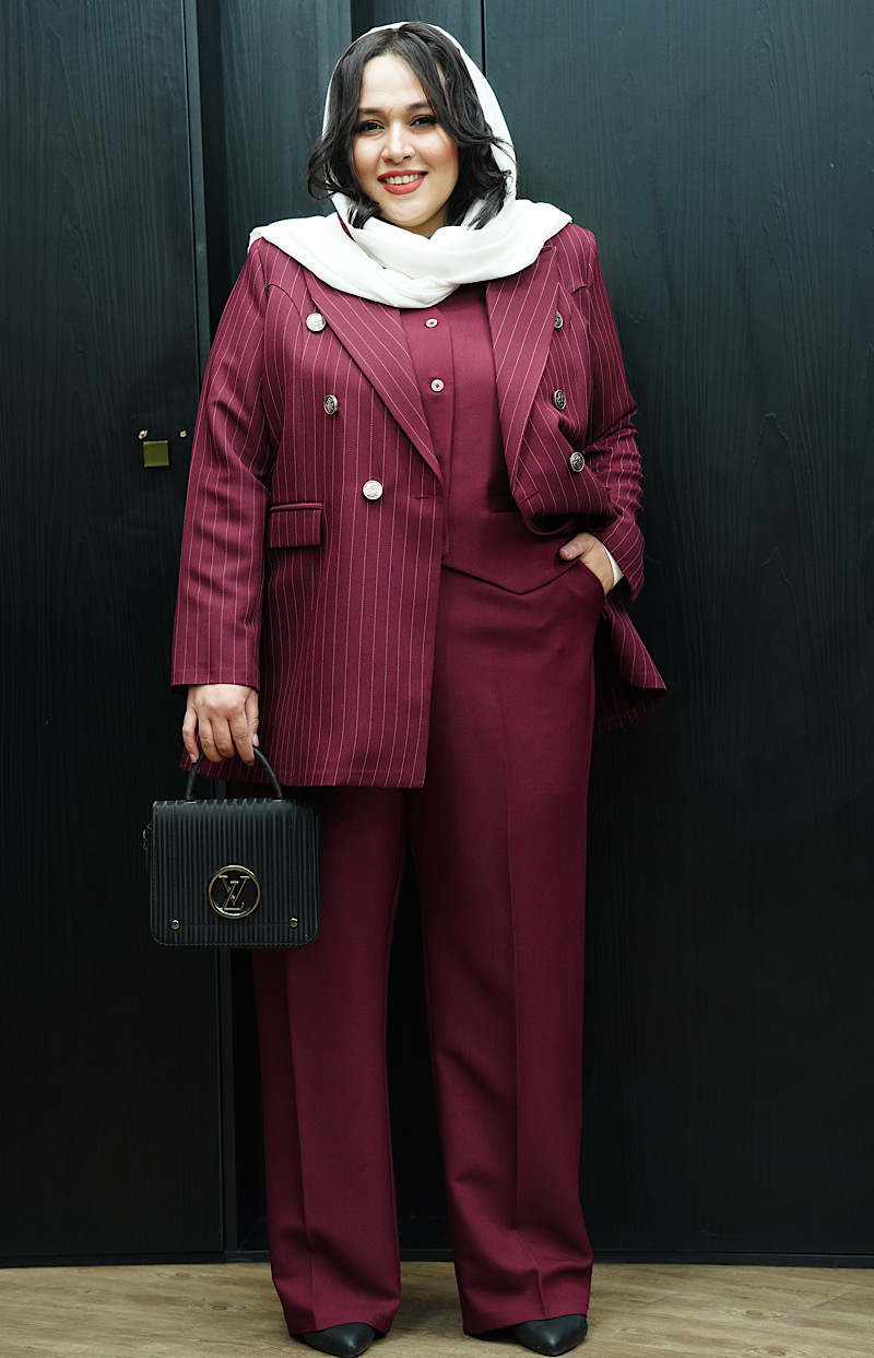 ست کت و شلوار و جلیقه سایزبزرگ کد 180